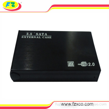 2016 Factory Price Custom Black Aluminum 3.5 Inch HDD Enclosure /Case 3TB with Adapter